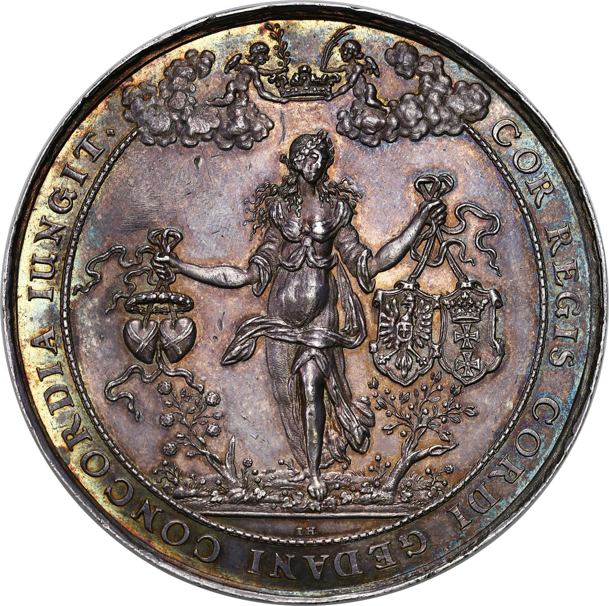 Jan II Kazimierz. Medal 1653, Gdańsk, srebro - PIĘKNY